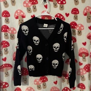 Black Skull Cardigan